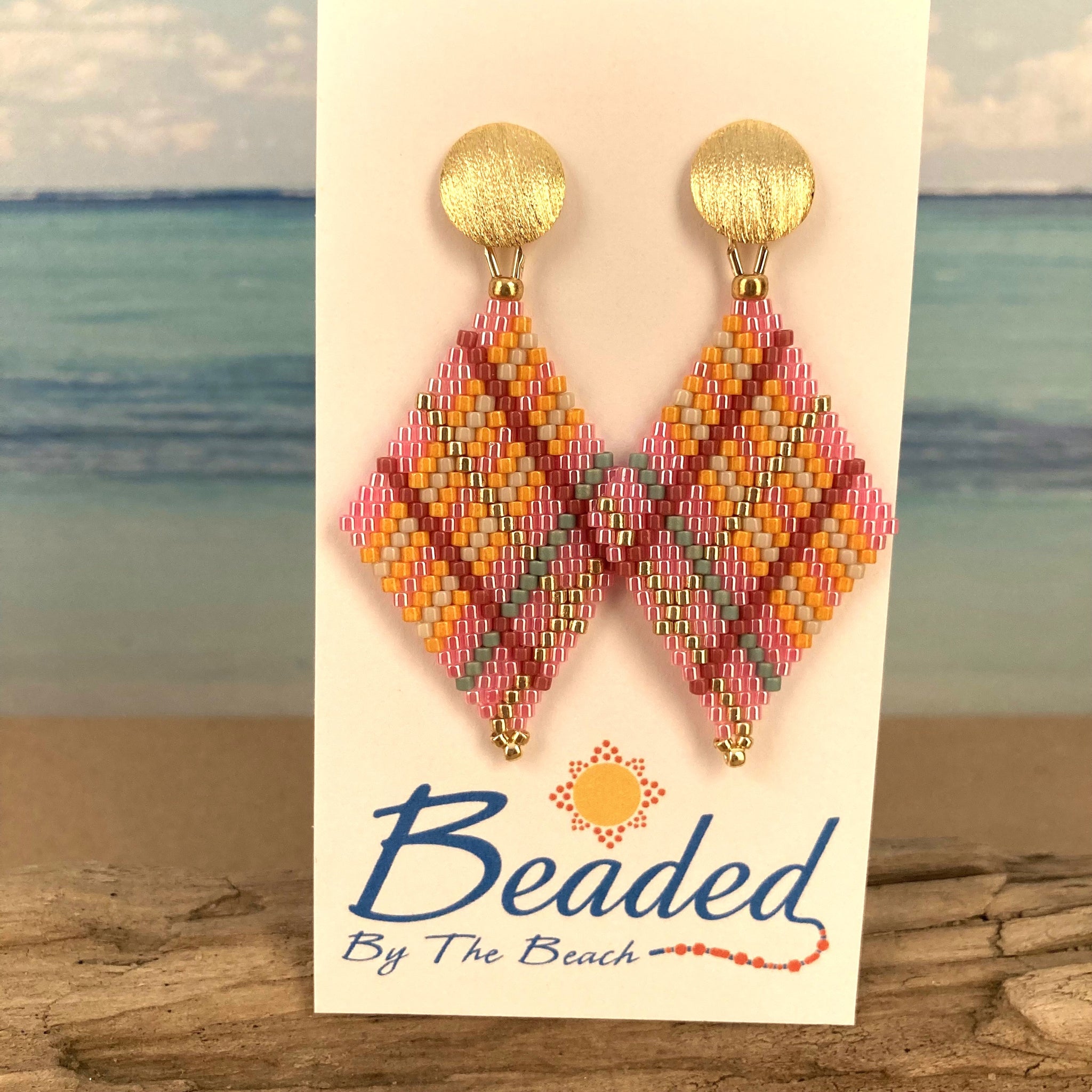 Summer Plaid Petite Beaded Posts