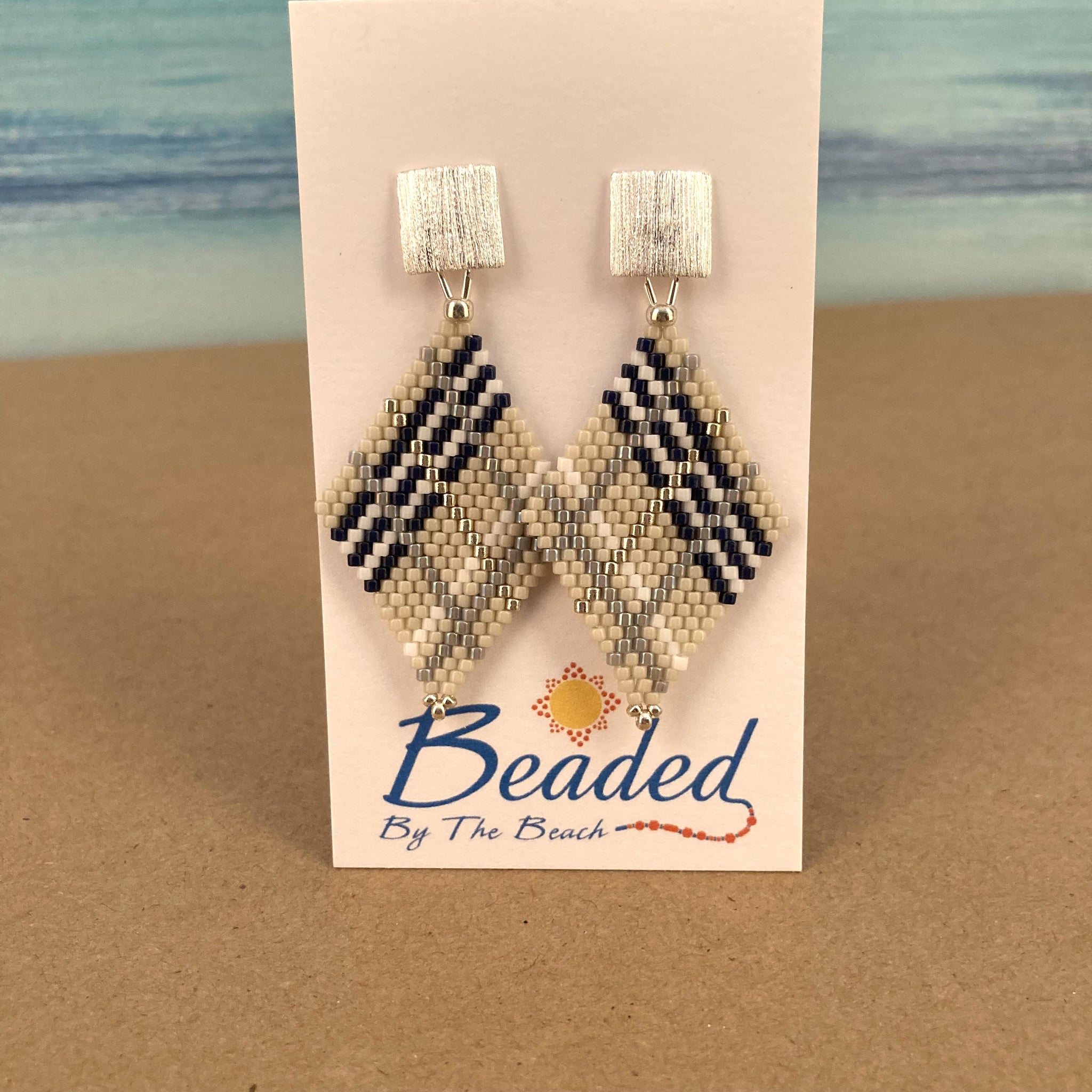 Summer Plaid Petite Beaded Posts