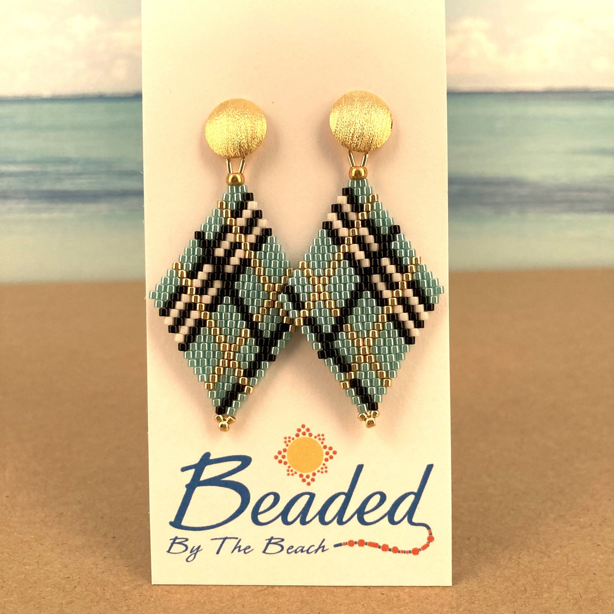 Summer Plaid Petite Beaded Posts