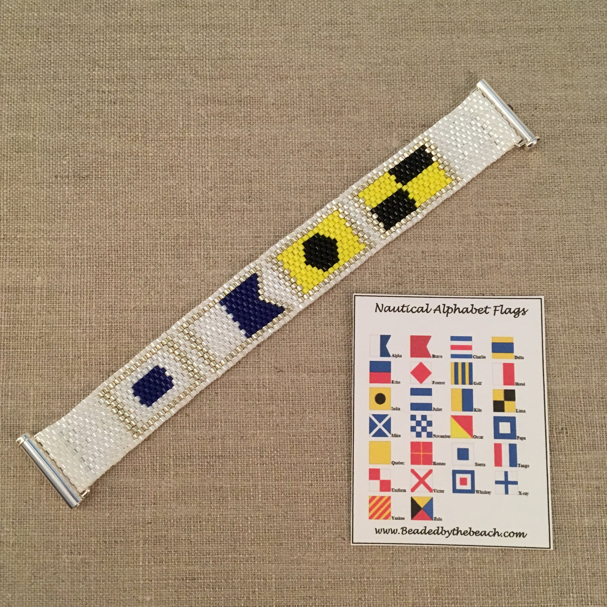 Nautical Alphabet Flag Bracelet SAIL