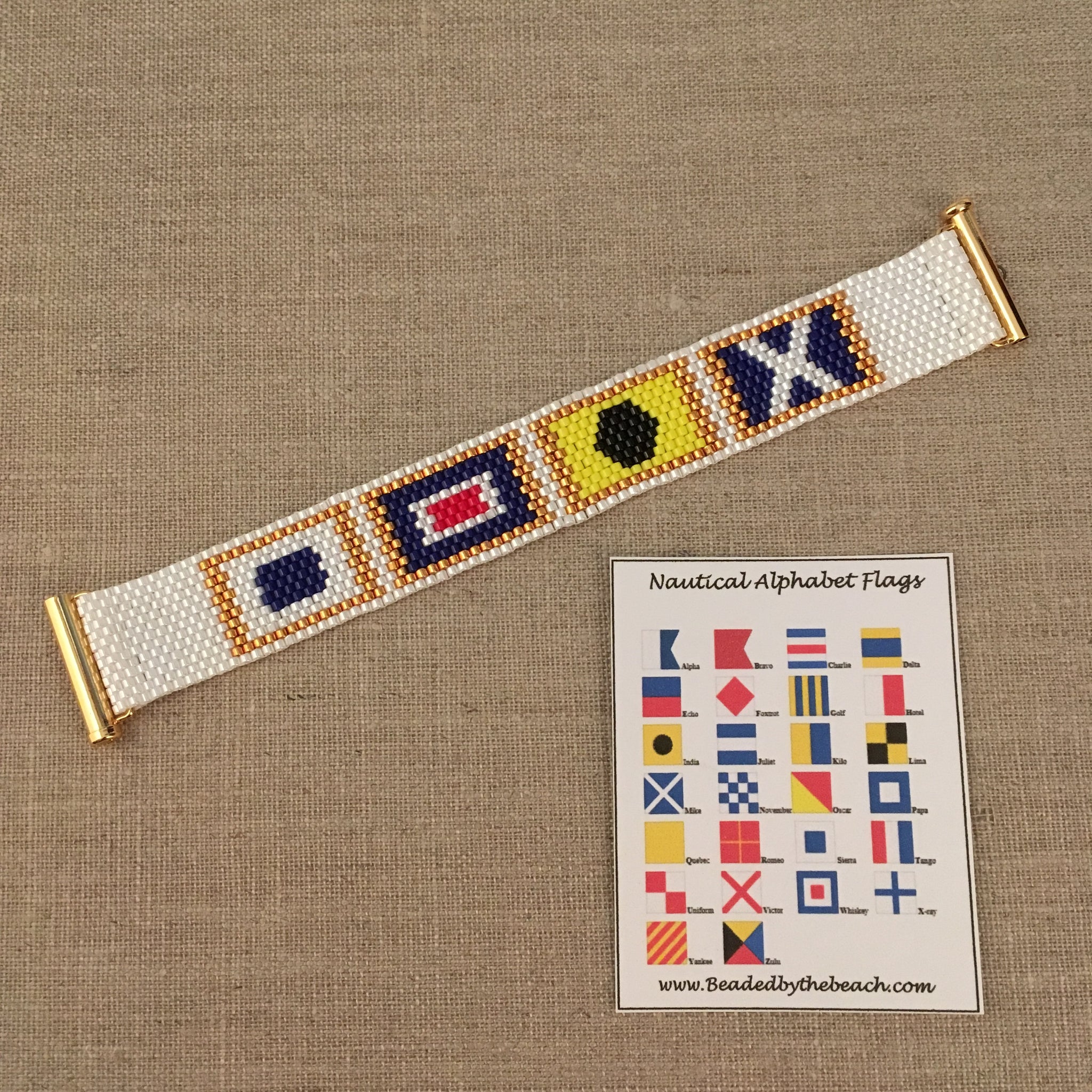 Nautical Alphabet Flag Bracelet SWIM