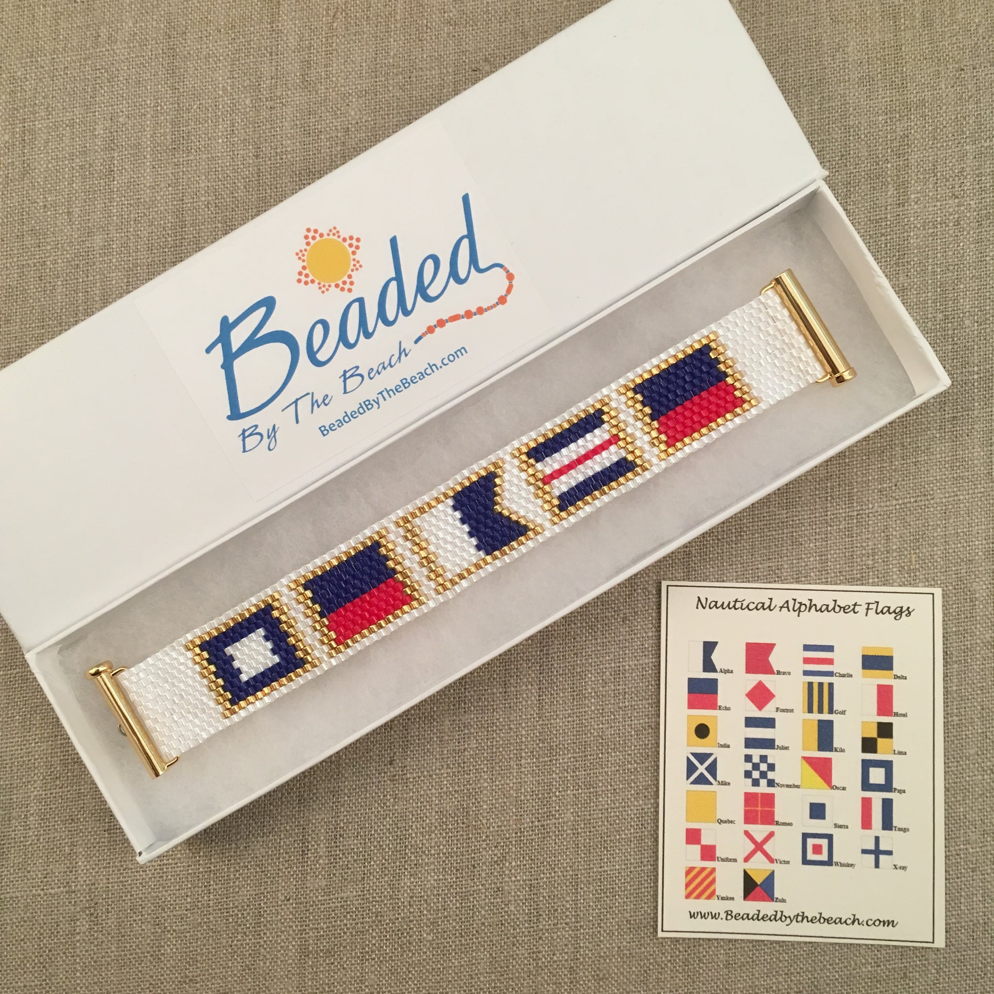 Nautical Alphabet Flag Bracelet PEACE