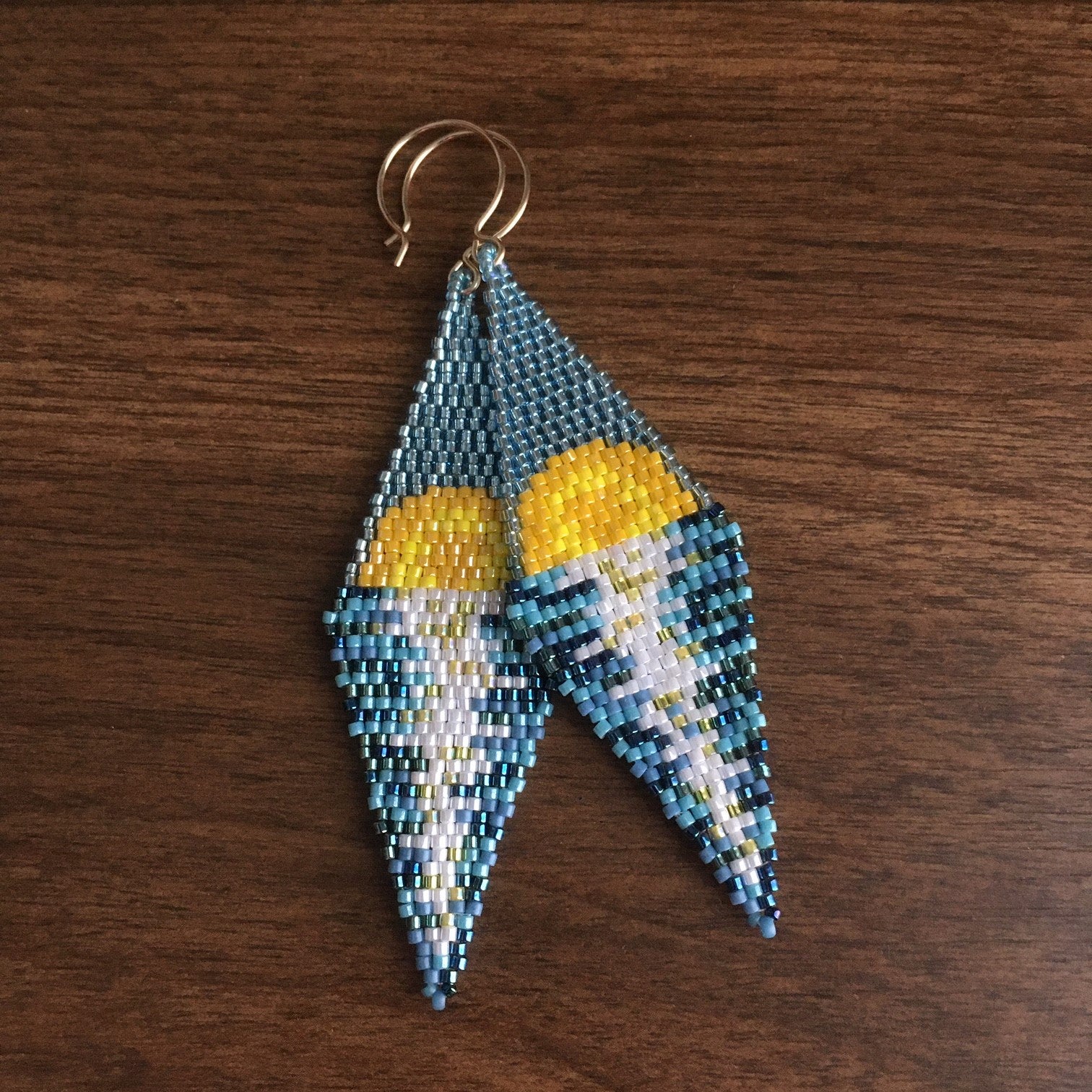 Sunrise Sunset Beaded Earrings – Beaded By The Beach